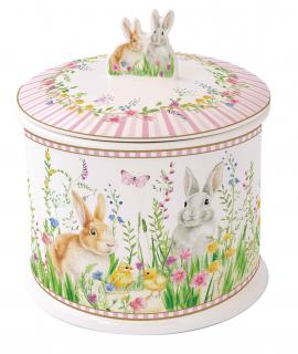 Happy Easter porcelán keksztartó dobozban