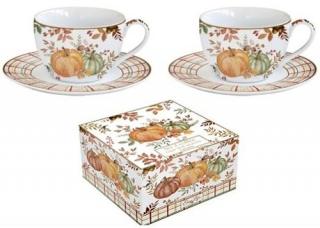 Harvest tökös porcelán espresso szett díszdobozban