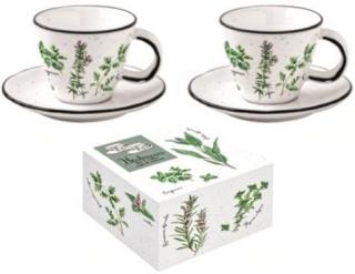 Herbarium 2 személyes porcelán csésze+alj, dobozban