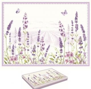 Lavender Field parafa tányéralátét, 4 db.