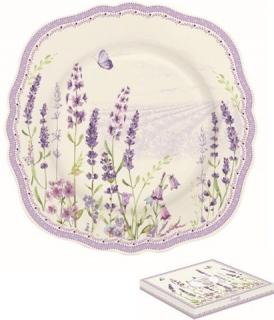 Lavender Field porcelán desszerttányér dobozban