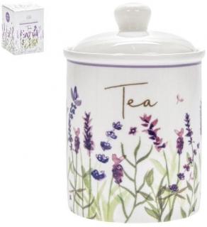 Lavender porcelán tea tároló