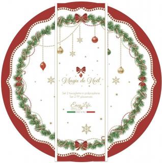 Magie de Noel 2 darabos mûanyag tányéralátét szett