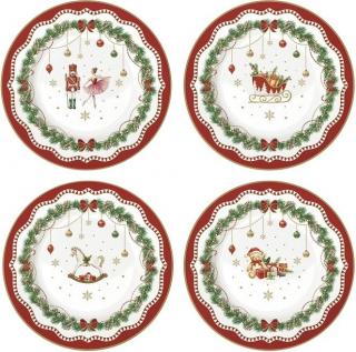 Magie de Noel 4 darabos porcelán desszerttányér szett, dobozban