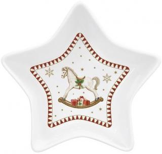 Magie de Noel porcelán csillag tál dobozban