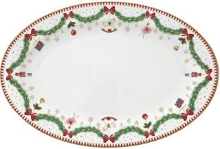 Magie de Noel porcelán ovál tálca dobozban