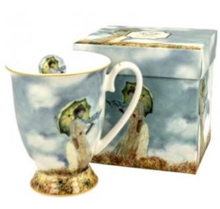 Monet: Hölgy esernyõvel, porcelán bögre dobozban