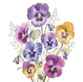 Pansies papírszalvéta, két méretben