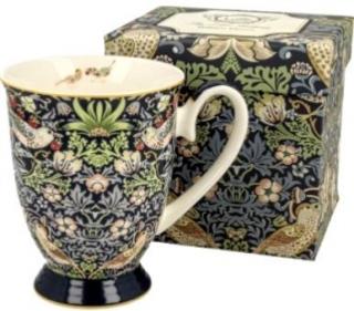 Porcelán bögre dobozban, William Morris:Strawberry Thief