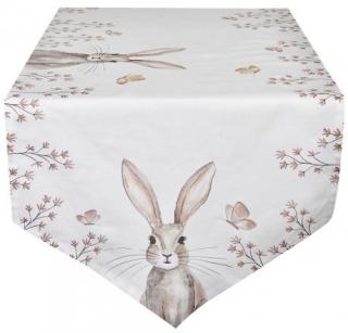 Rustic Easter Bunny pamut asztali futó, csúcsos