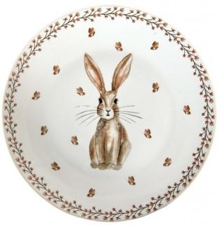 Rustic Easter Bunny porcelán desszerttányér