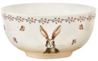 Rustic Easter Bunny porcelán tálka