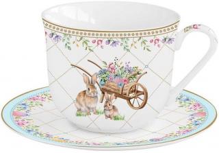 Spring Bloom porcelán reggelizõcsésze aljjal, dobozban