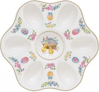 Spring Bloom porcelán tojáskínáló tálca dobozban