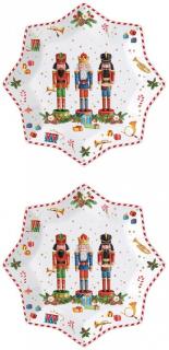 Vintage Nutcrackers 2 darabos porcelán desszerttányér szett, dobozban