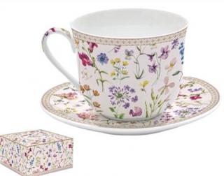 Virágok Szimfóniája porcelán csésze aljjal, dobozban