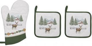 White Forest pamut konyhai kesztyû + 2 db. edénmyalátét szett
