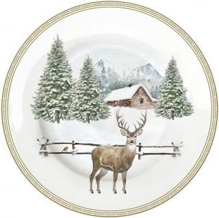 White Forest porcelán desszerttányér