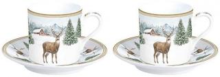 White Forest porcelán espresso csésze aljjal szett dobozban