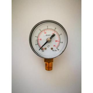 16 Bar, 1/8 col alsó csatlakozású manométer Ø40
