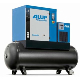 Alup Sonetto 10-10, 500l tartályra szerelt, hűtveszárítós csavarkompresszor