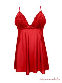 Poppy push up babydoll, piros tüll