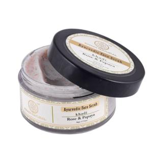 Khadi Natural Rose-Papaya Face Scrub Ayurvédikus Rózsa Papaja Arcradír 50 g