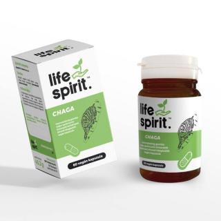 Life Spirit Chaga (Hamvaskéreg) teljes spektrumú gombakivonatot tartalmazó étrend-kiegészítő kapszula 60 db