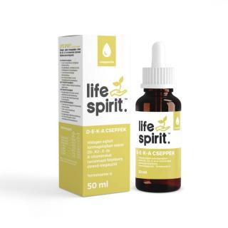 Life Spirit DEKA Lenmagolajban oldott D3-, K2-, E- és A-vitaminokat tartalmazó folyékony étrend-kiegészítő 50 ml
