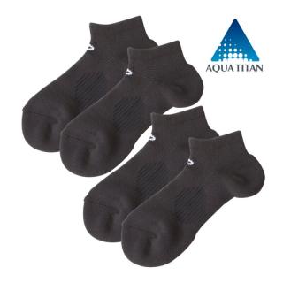 Phiten Aqua Titán sportzokni rövid, fekete 43-46 (2 pár)