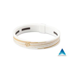 Phiten RAKUWA S-SLASH karkötő 17 cm fehér-arany
