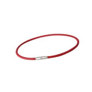 Phiten Rakuwa X50 High-End III. Bőrhatású nyaklánc 50 cm vörös