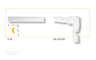 NE-18-02D polisztirol sarokelem (4 db/csomag)