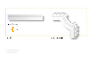 NE-18-03D polisztirol sarokelem (4 db/csomag)