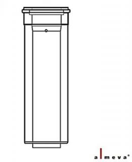Almeva LIK koncentrikus füstcső 0,5 m 60/100 mm PPH/PPH