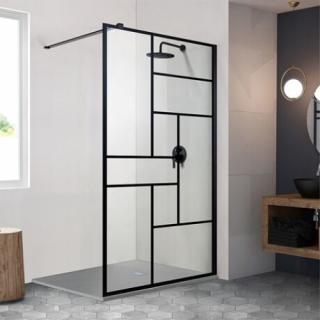 Zuhanyfal Walk-in 120x200 Aqualife BR-7008E Black