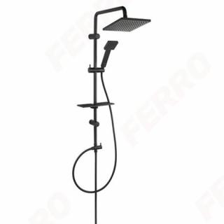 Zuhanyszett esőztető funkcióval Ferro Squerto Lux Black NP24-BL