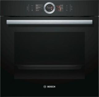 Bosch HBG6764B1 fekete beépíthető pirolitikus sütő, új modell, sütősínnel, 13 sütési móddal