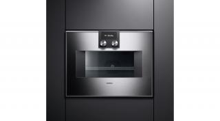 Gaggenau BM 450 110 beépíthető kombi sütő-mikró, jobbos, nemesacél 60 cm széles