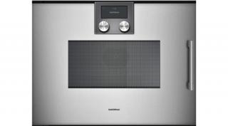 Gaggenau BMP 251 110 beépíthető kombi sütő-mikró, balos, inox 60 cm széles