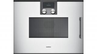 Gaggenau BMP 251 130 beépíthető kombi sütő-mikró, balos, ezüst 60 cm széles