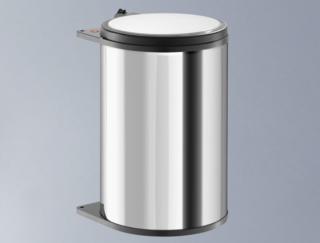 Hailo 3740-10 INOX beépíthető kerek szemetes, BigBox Swing 40.1/20, 20 L