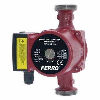 Ferro 25-40 180 keringető szivattyú, 3,8 m emelőmagasság ivóvizes