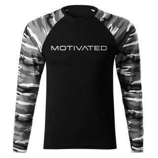 MOTIVATED - Terepmintás póló hosszúujjú 348 (XXL) - MOTIVATED