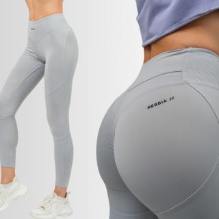 NEBBIA - Alakformáló leggings magas derékkal GLUTE PUMP 247 (light grey) (L) - NEBBIA