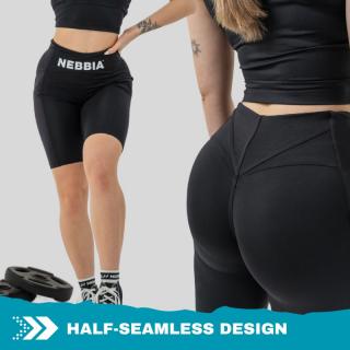 NEBBIA - Biciklis nadrág magas derékkal GYM THERAPY 628 (black) (L) - NEBBIA