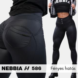 NEBBIA - Bubble Butt magas derekú fitness leggings 586 (black) (M) - NEBBIA