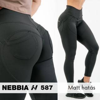 NEBBIA - Bubble Butt magas derekú push up leggings Lifting Effect 587 (black) (L) - NEBBIA