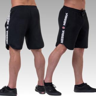 NEBBIA - Férfi fitness rövidnadrág Mr. Olympia 195 (black) (L) - NEBBIA