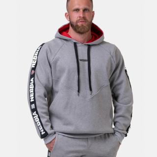 NEBBIA - Férfi kapucnis pulóver Mr. Olympia 194 (light grey) (L) - NEBBIA